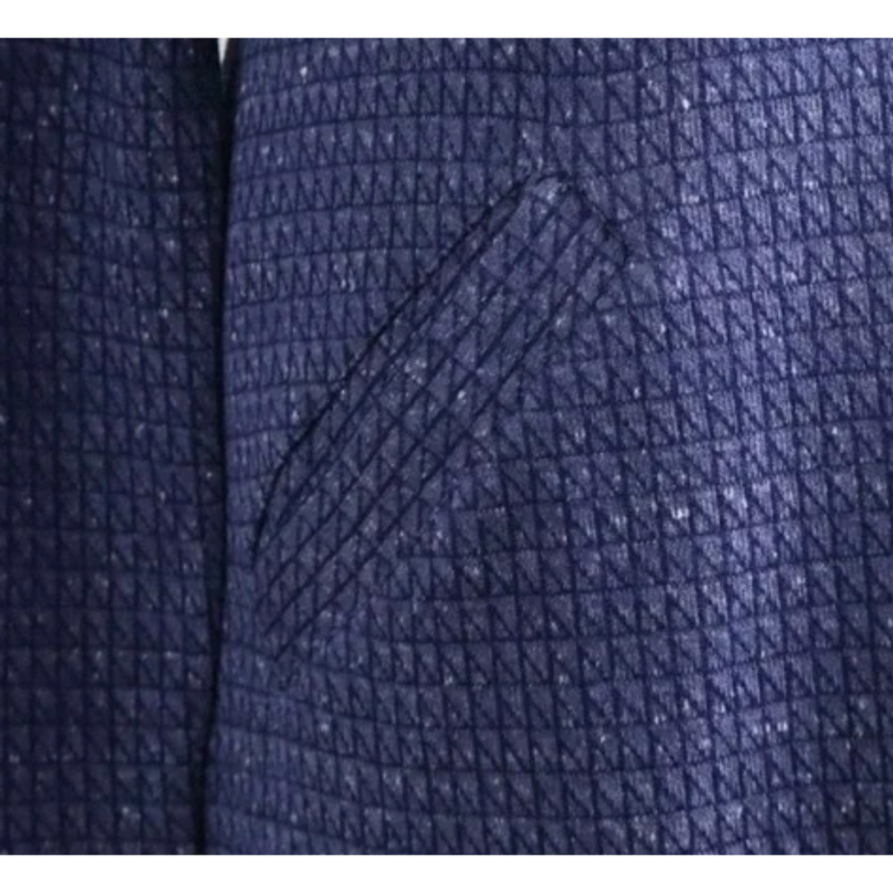 Soft Surroundings Blue Pattern V-Neck Stretch Com… - image 3